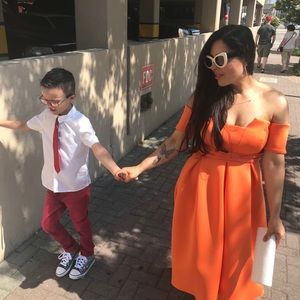 🧡 Asos Hi-Low Strapless Dress